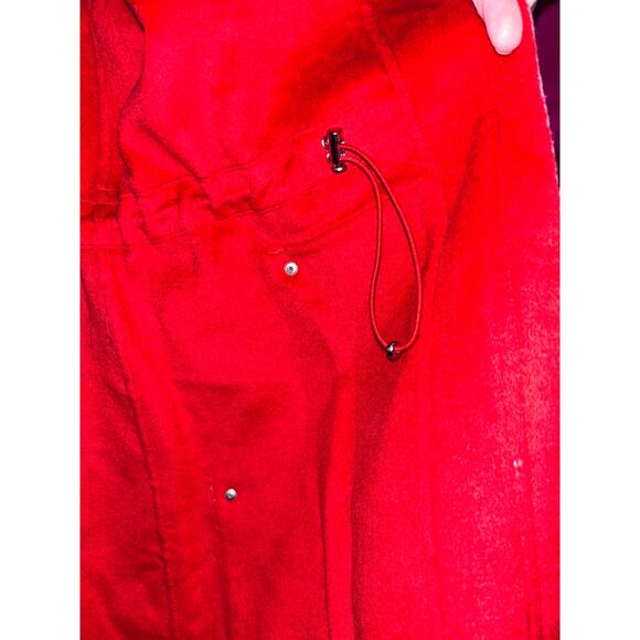 Desigual  Lenzy Winter Barbie Fun Playful Pink Red Wool Reversible Hoodie Coat - Picture 11 of 14